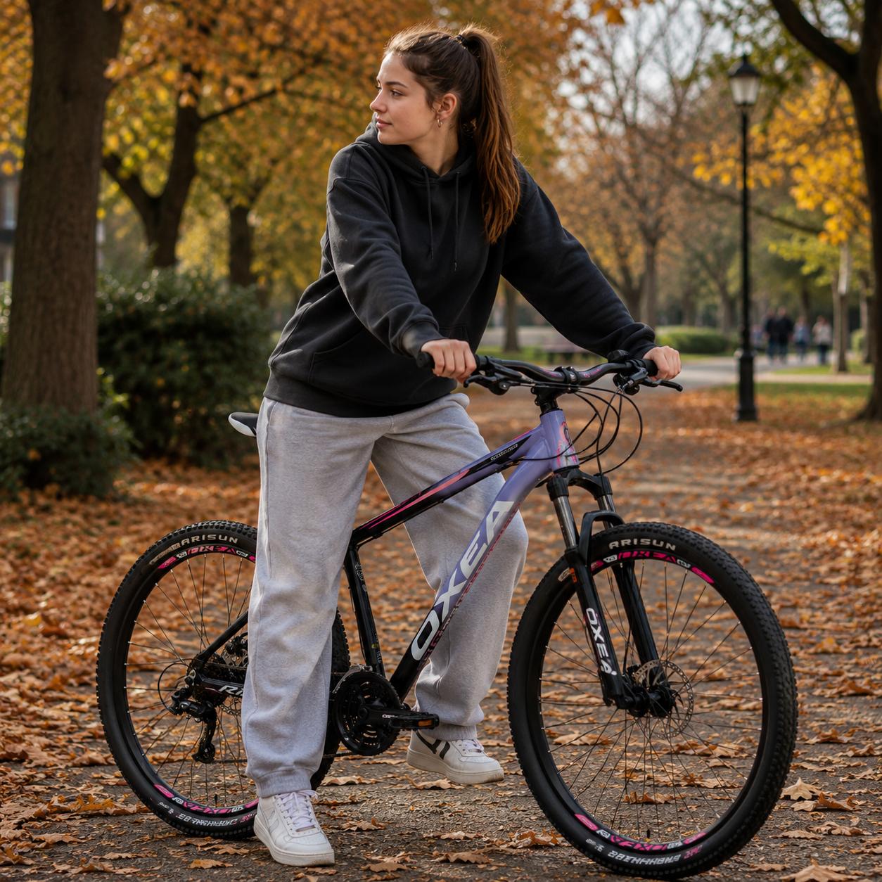Bicicleta Oxea Riddich Aluminio 21v Shimano MTB, color Negro-Degrade-Gris-Fucsia - Cleta House