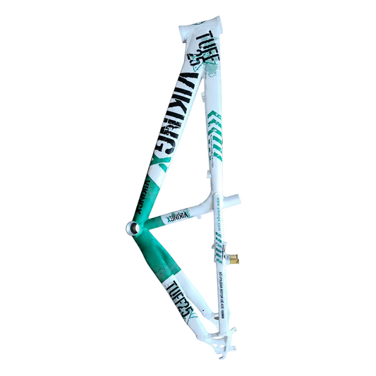 Cuadro de bicicleta Viking aluminio, color Blanco-Verde-Negro - Cleta House