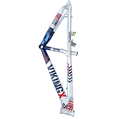 Cuadro de bicicleta Viking aluminio, color Gris-Azul-Rojo - Cleta House