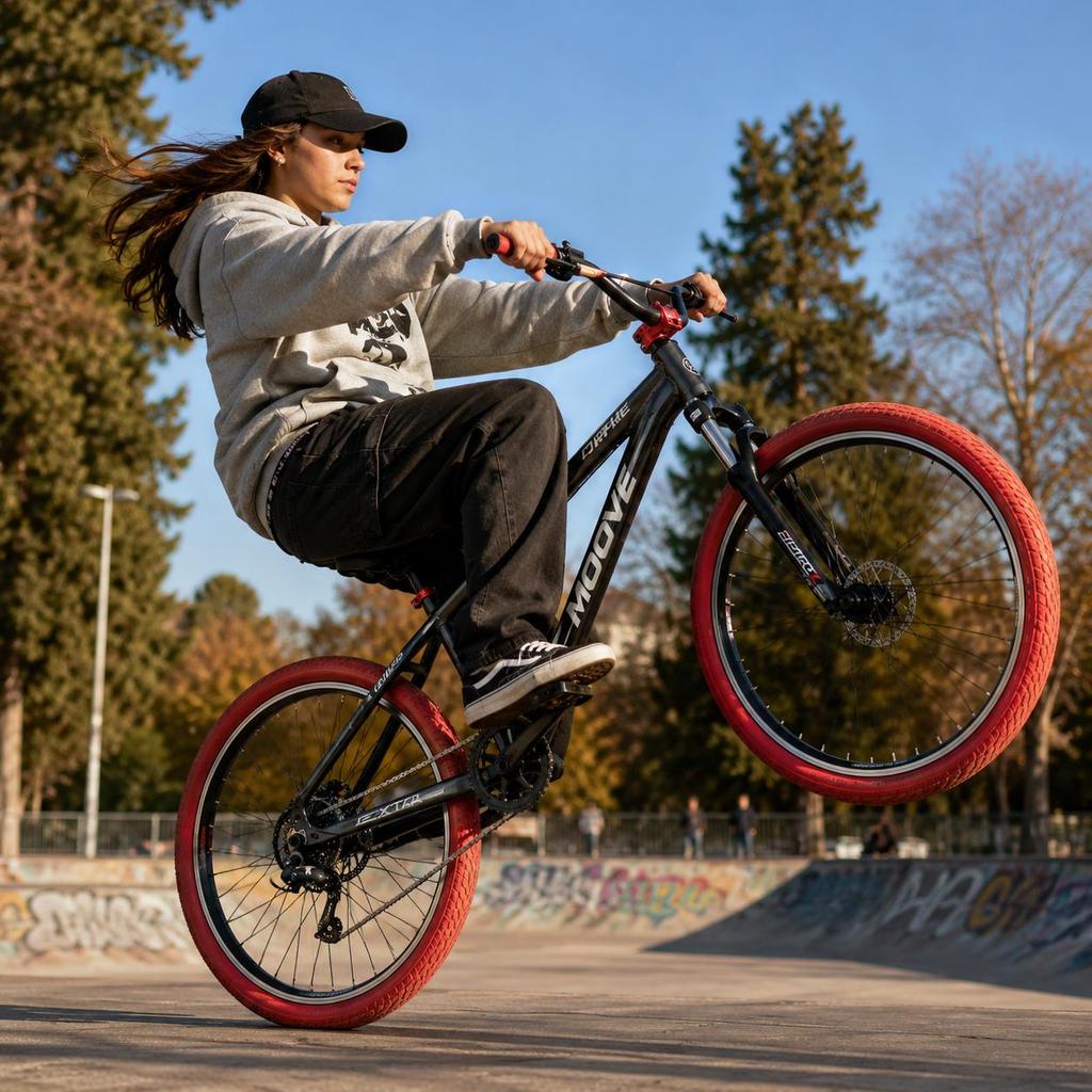 Bicicleta Moove Stunt 1x8 con Mazas Tronadoras Absolut
