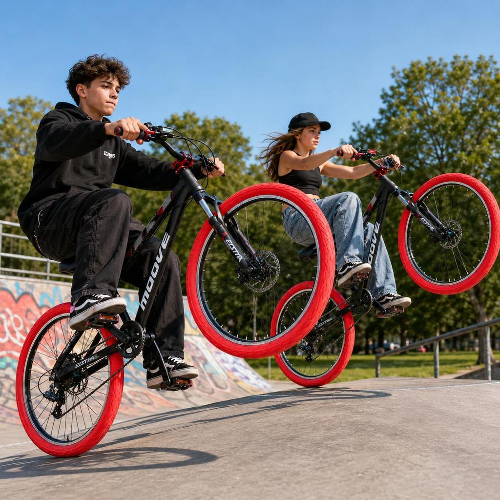 Bicicleta Moove Stunt 1x8 con Mazas Tronadoras Absolut