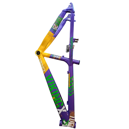 Cuadro de bicicleta Viking aluminio, color Violeta-Amarillo-Verde-Blanco - Cleta House
