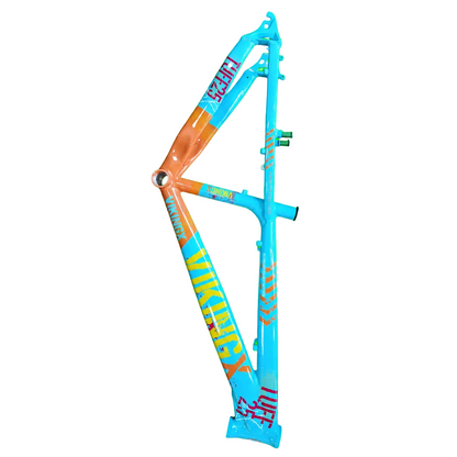 Cuadro de bicicleta Viking aluminio, color Turquesa-Beige-Amarillo-Rojo - Cleta House