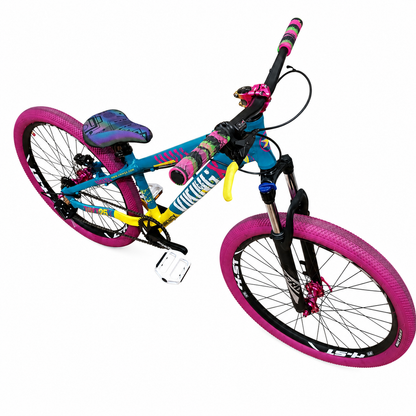 Bicicleta Viking Turquesa Amarillo Blanco Rosa 7V con Frenos Hidráulicos Nutt