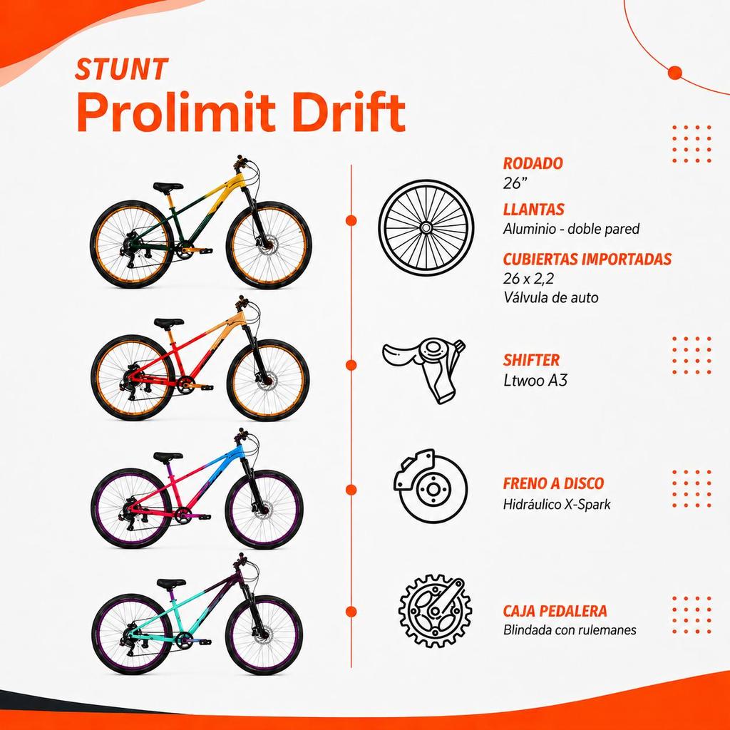 BICICLETA STUNT PROLIMIT DRIFT Rodado 26