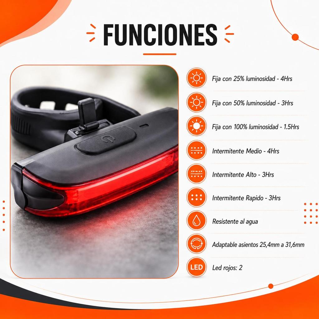 Luz LED Kawi JY6018T (USB) Negro