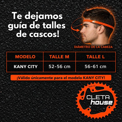 Casco Kany City H1-K Negro Mate